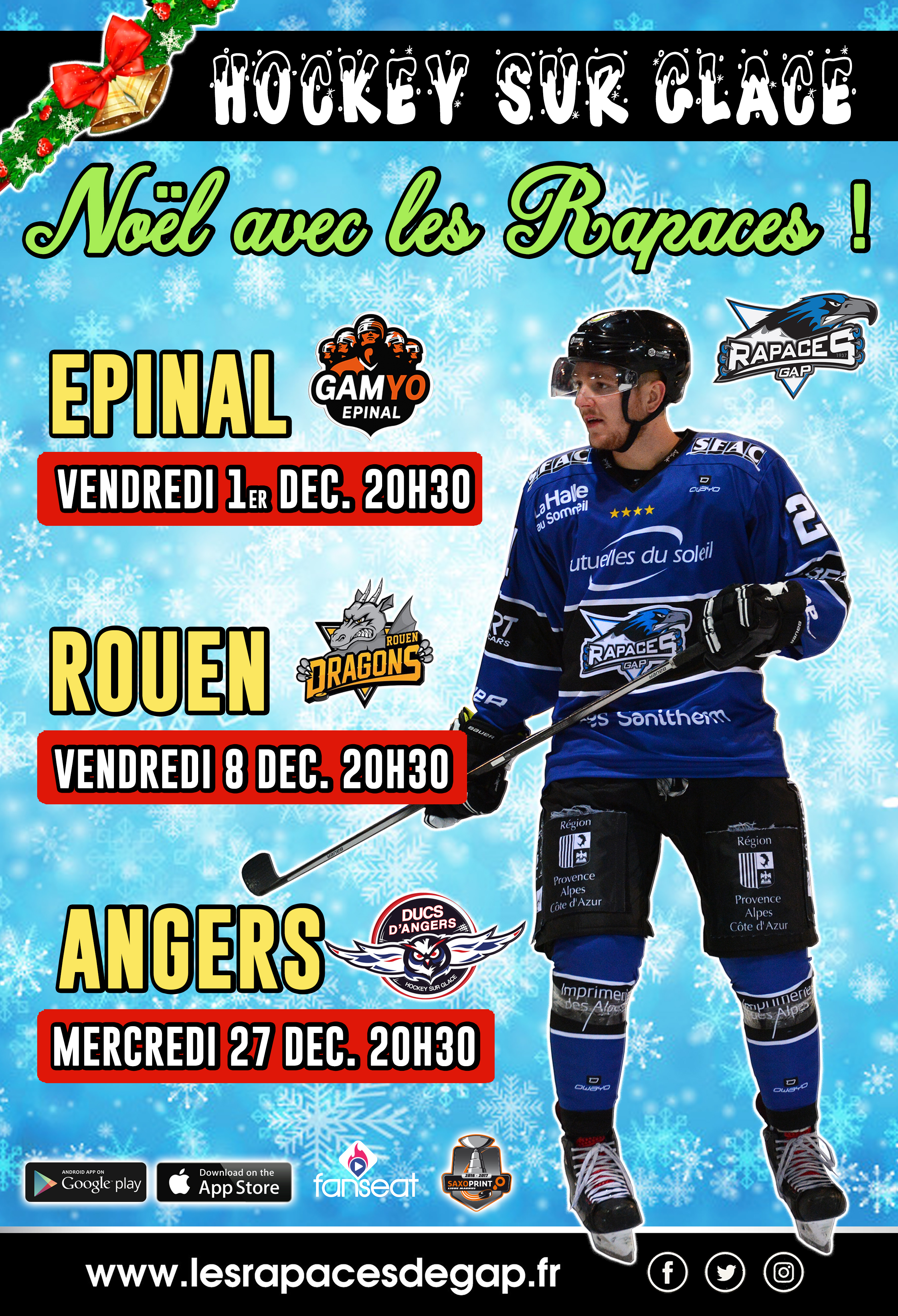 Match de Hockey sur glace Gap-Angers le 27/12 à Gap